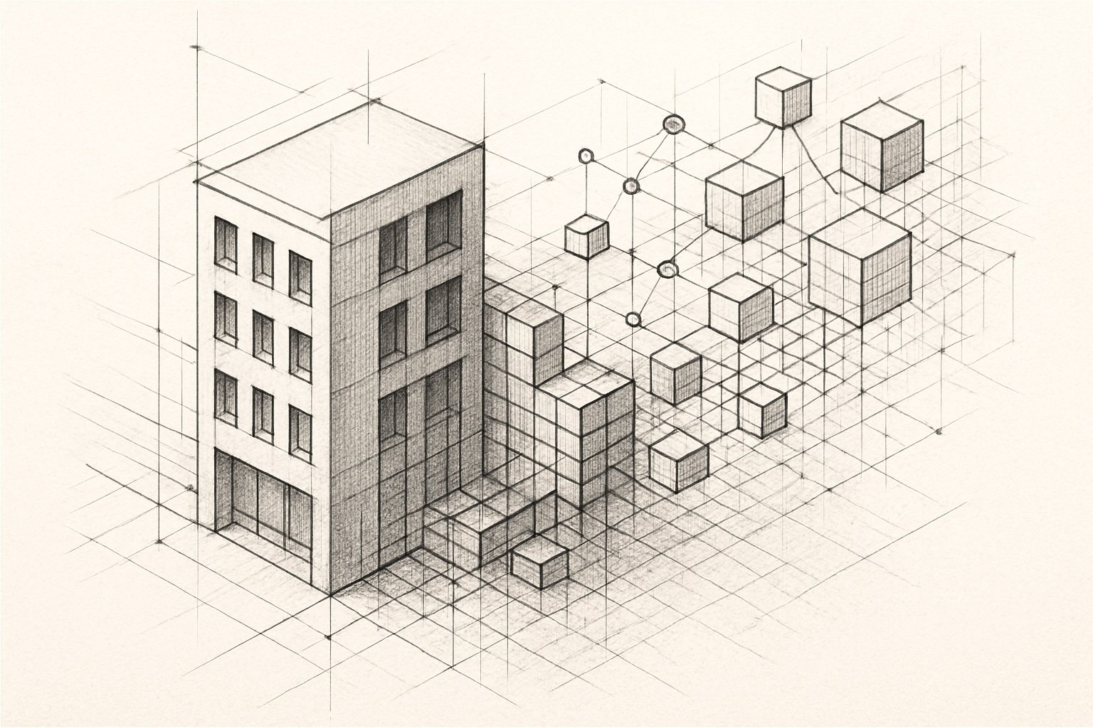Blueprint-style sketch representing the editorial craft behind articles we publish