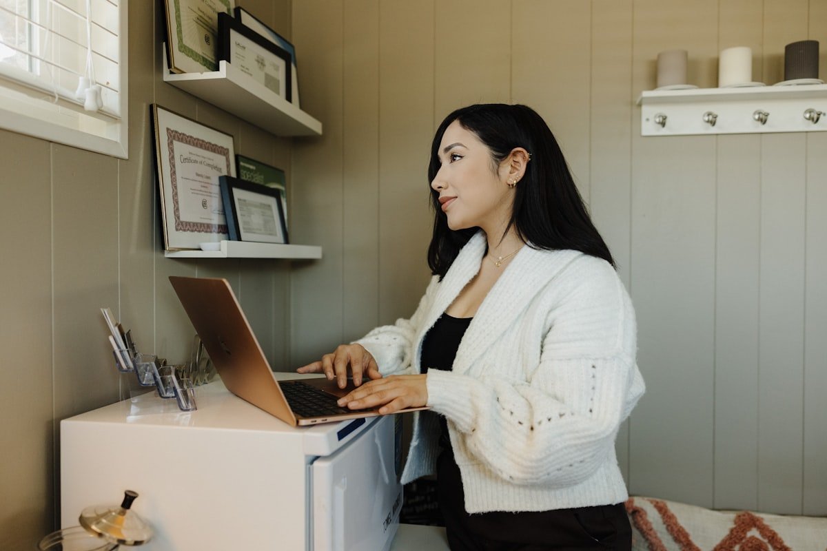 Accountant reviewing client work, the audience for web design for accountants